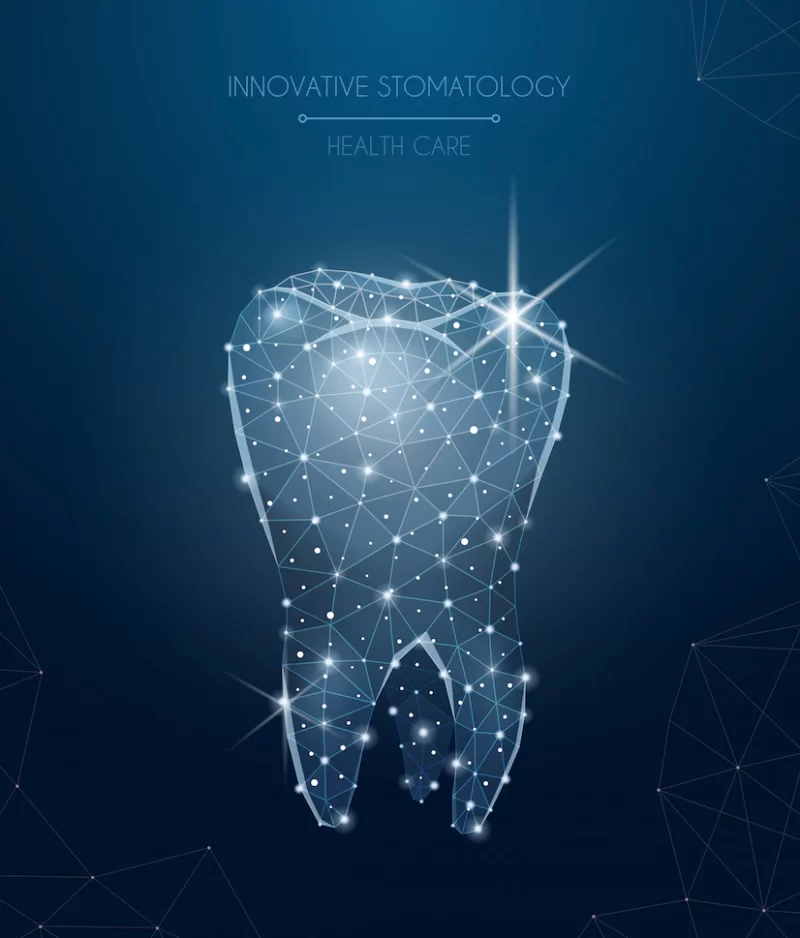 Innovative stomatology composition with healthcare and treatment symbols realistic illustration Free Vector