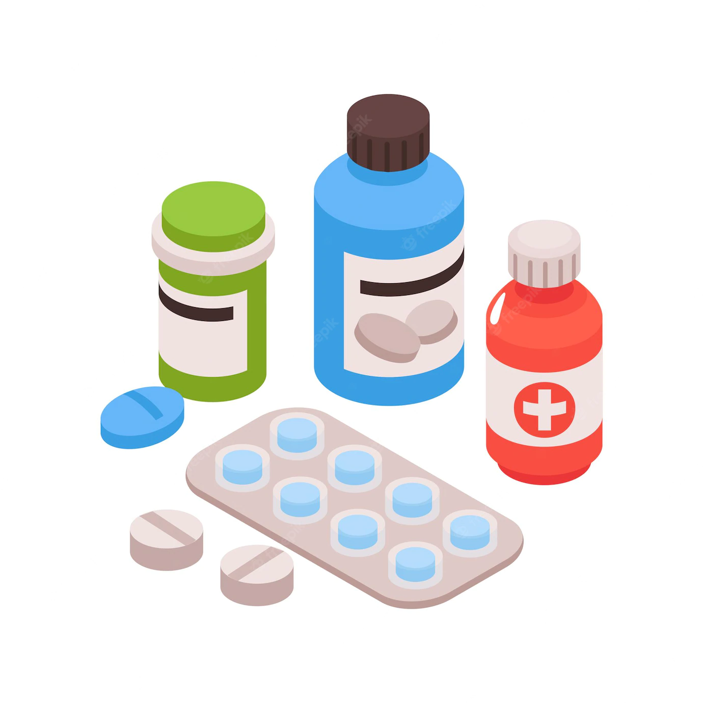 Isometric Gastroenterology Composition With View Medication With Tubes Pills Illustration 1284 63536