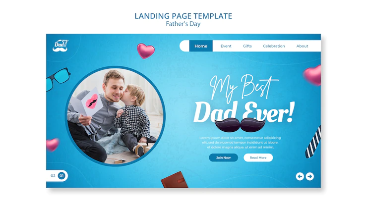 Landing Page Template Father S Day Celebration 23 2149397295