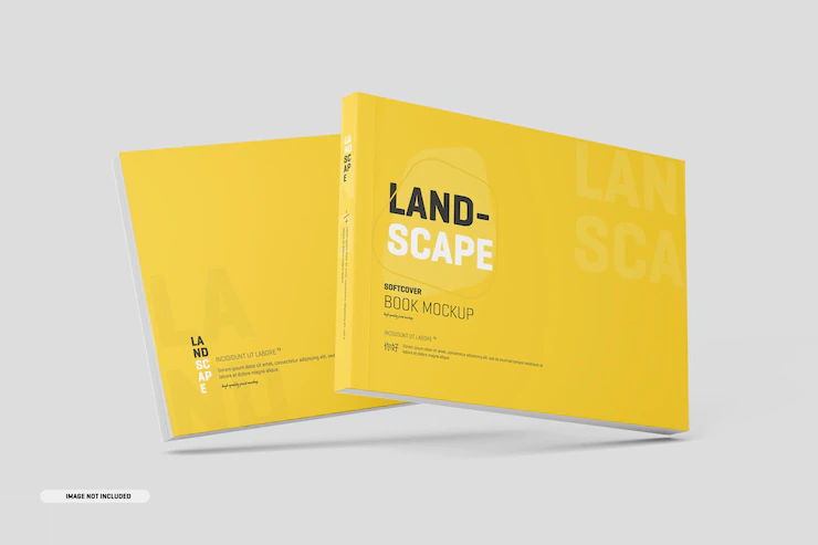 Landscape Softcover Book Mockup 337857 388
