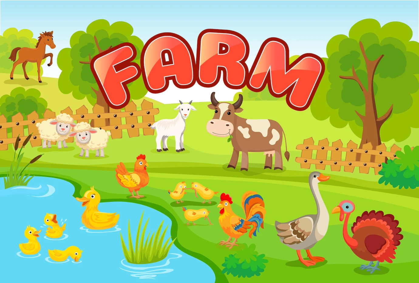 Landscape With Farm Animals 105738 1147