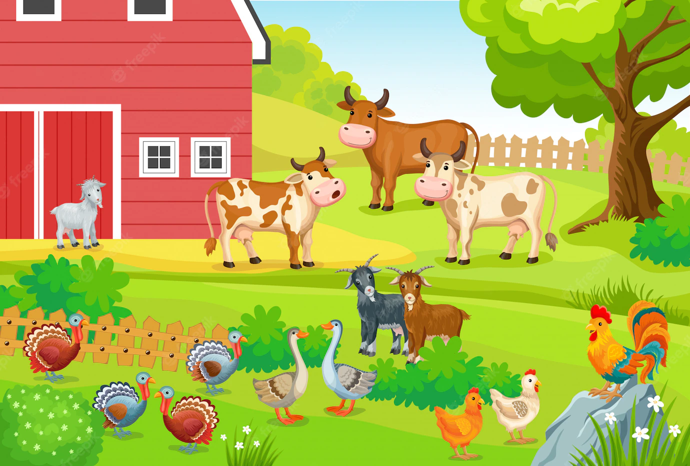 Landscape With Farm Animals 105738 440