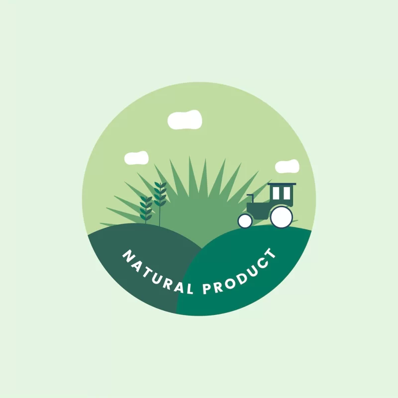 Logo of organic natural product Free Vector