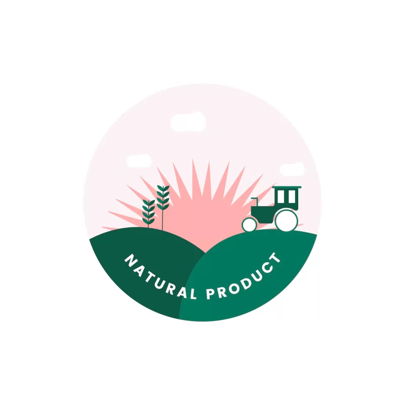 Logo of organic natural product Free Vector