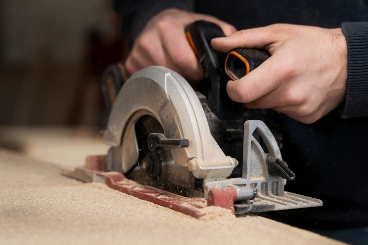 Man Working Cutting Mdf Board 23 2149384811