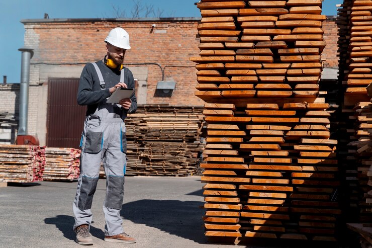 Man Working Mdf Boards Warehouse 23 2149384860