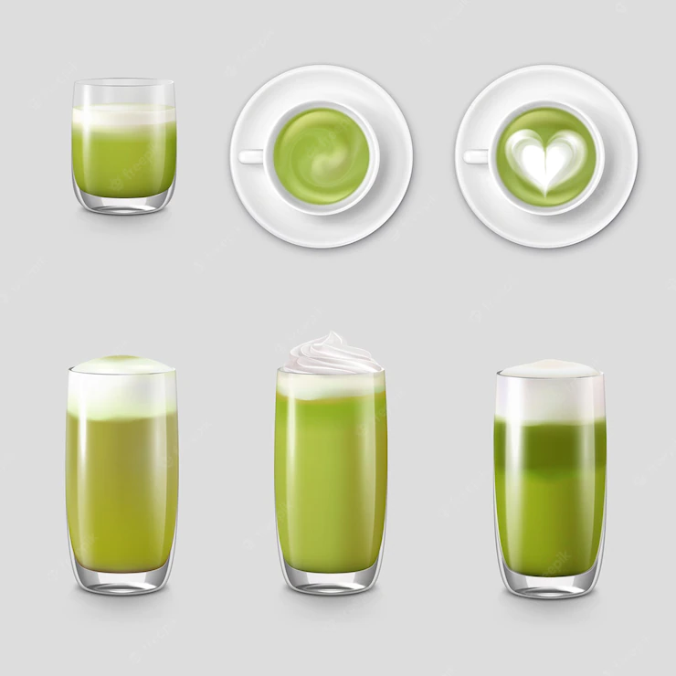 Matcha Glass Realistic Set 1284 73229