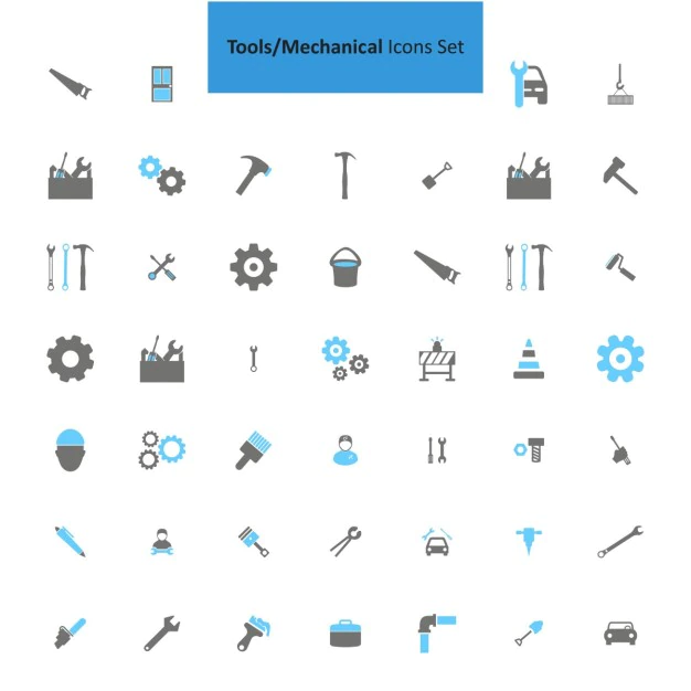 Mechanical Tools Icons Collection 1057 2549