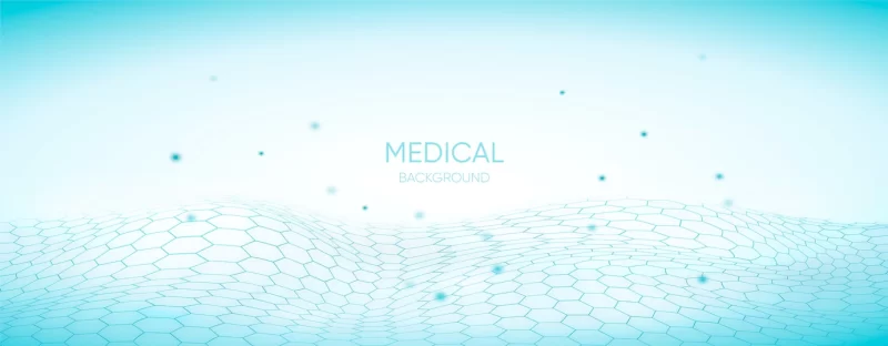 Medical background with hexagonal 3d grid Free Vector