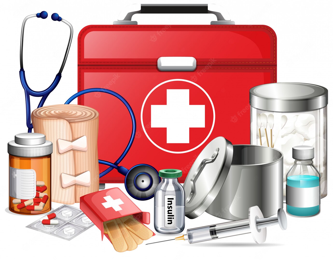 Medical Equipments Pills White Background 1308 43344