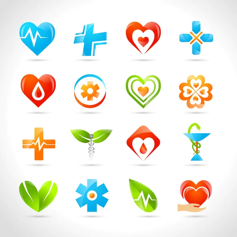 Medical logo icons Free Vector Medical logo icons Free Vector