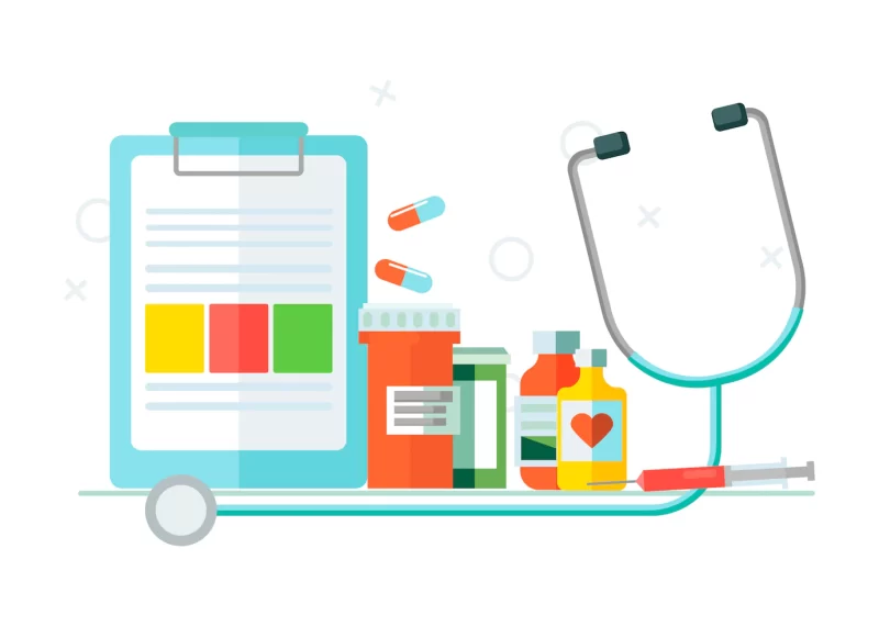 Medical set of objects Free Vector Medical set of objects Free Vector