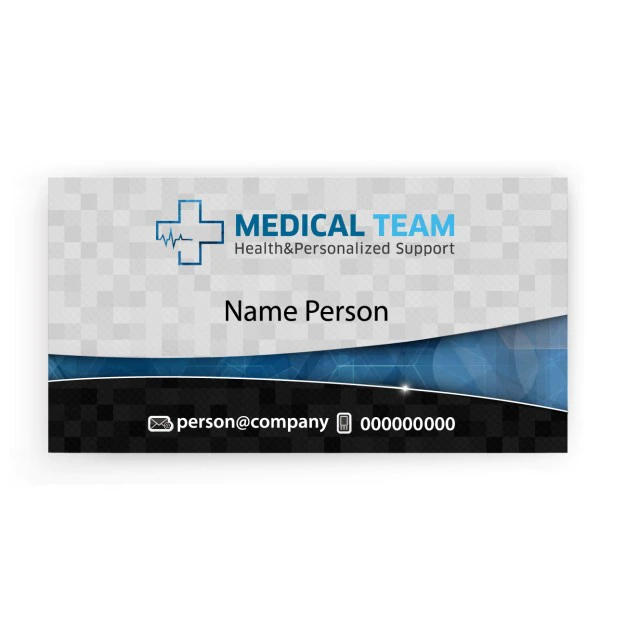 Medical team visit card Free Vector