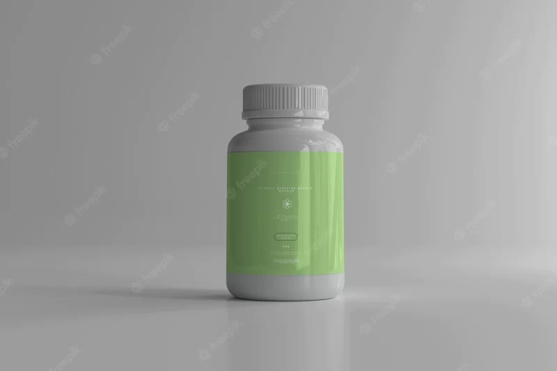 Medicine bottle mockup Free Psd