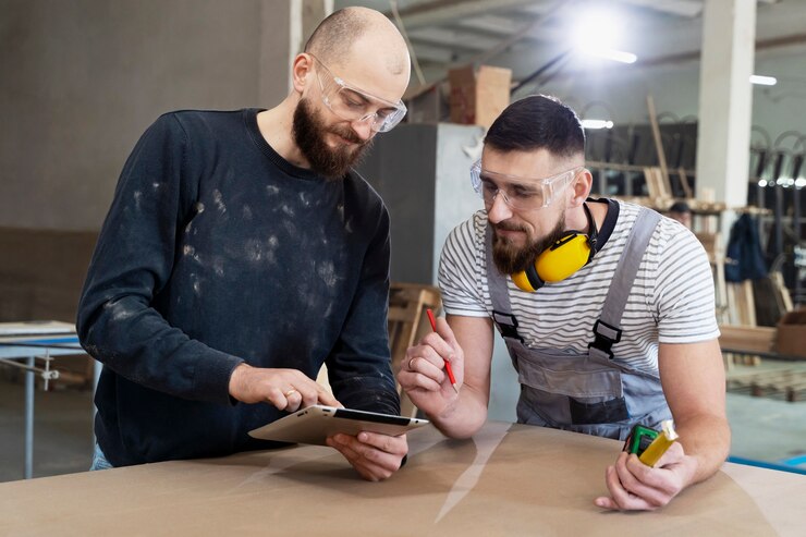 Men Working Cutting Mdf Board 23 2149384800