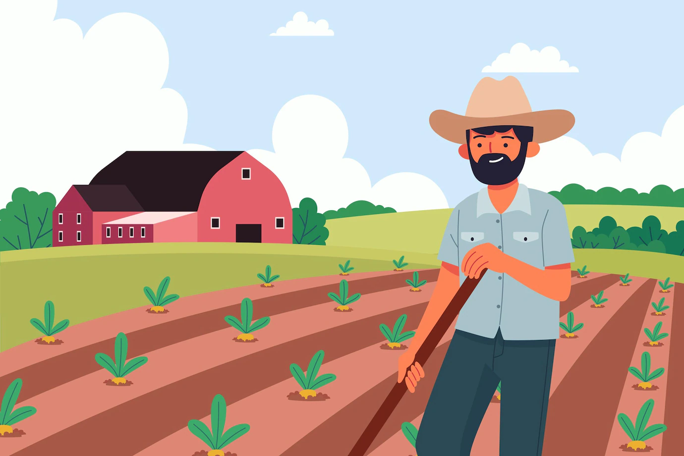 Organic Flat Farming Profession Illustration 23 2148899111