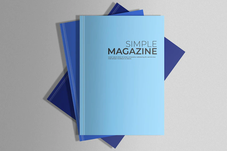 Pack of magazines mockup Free Psd