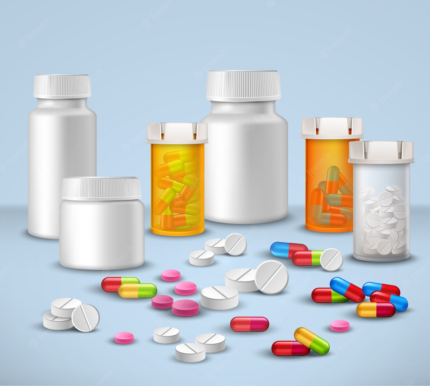 Pill Bottles Set 1284 12681