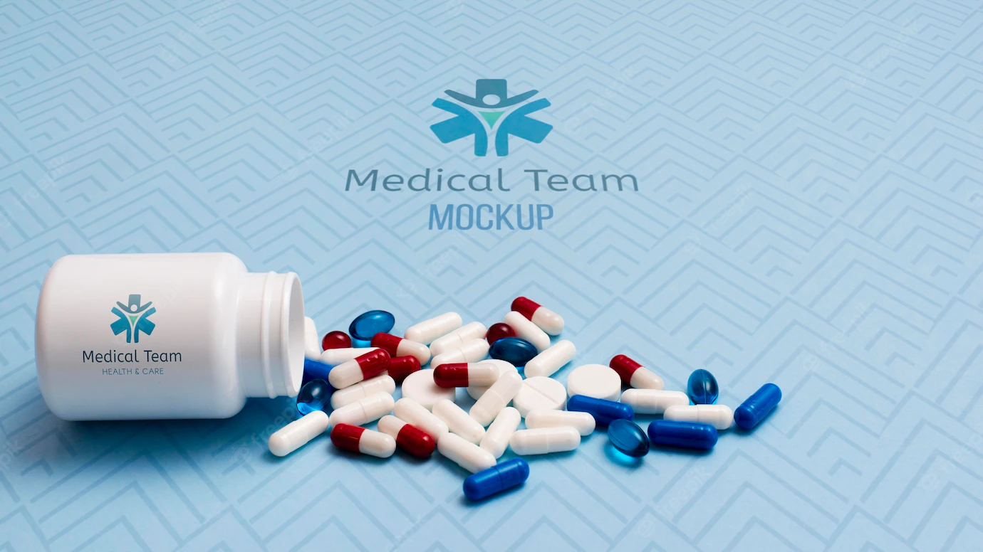 Pills Arrangement With Container 23 2148552984