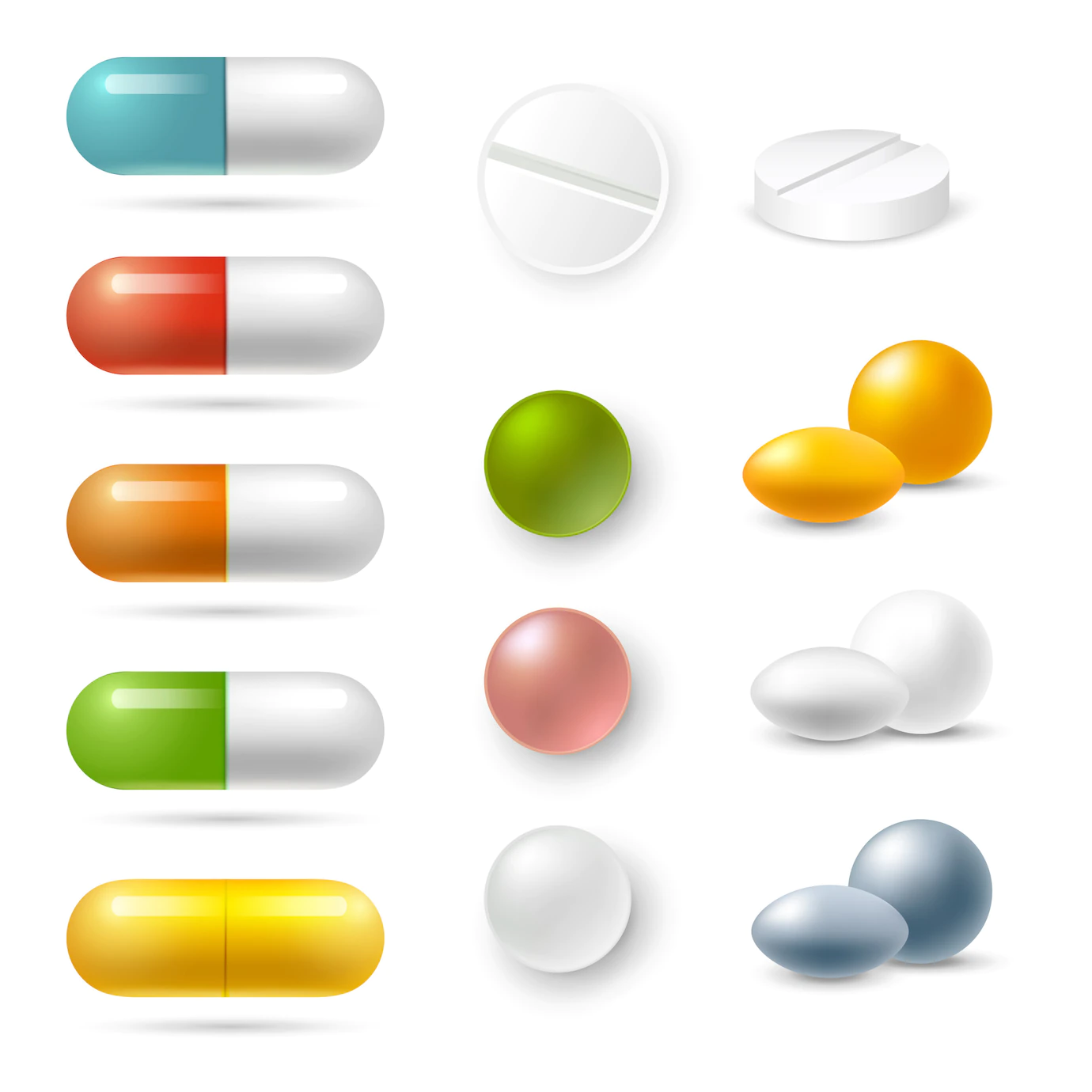 Pills Icons Set 1284 6752