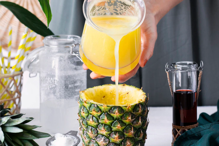 Pineapple Drink With Coconut Cranberry Syrup Step By Step 53876 106008