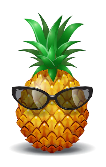 Pineapple Wearing Sunglasses Pineapple Juice Tropical Fruit 1262 11889