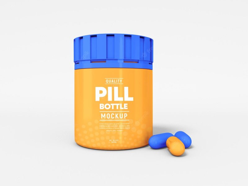 Plastic pill bottle mockup Free Psd Plastic pill bottle mockup Free Psd