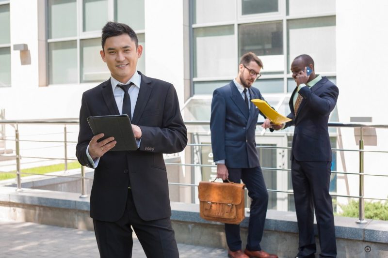 Portrait of multi ethnic business team Free Photo