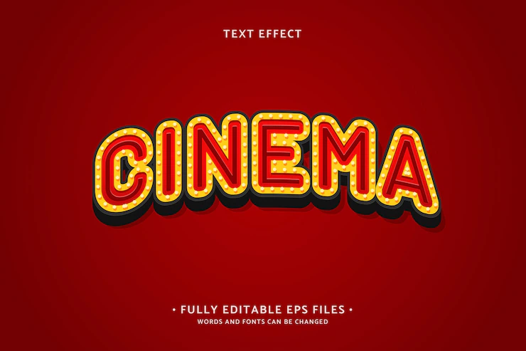 Realistic Broadway text effect Free Vector download