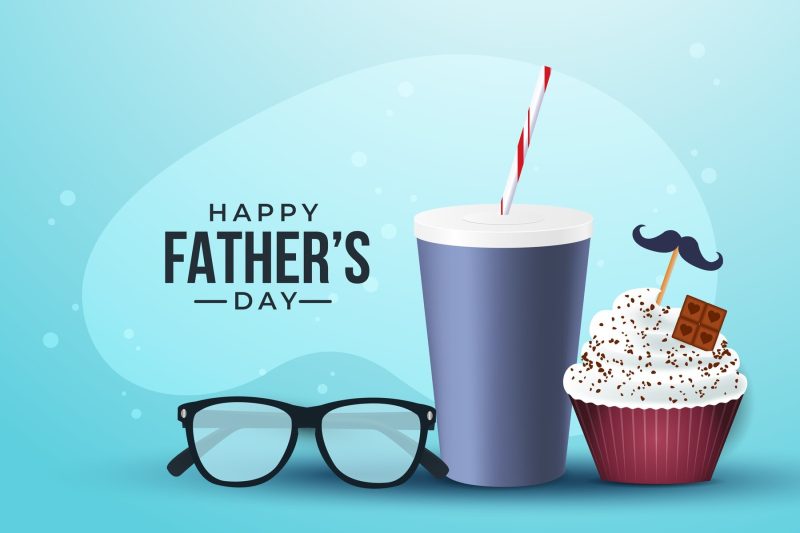 Realistic father’s day background Free Vector