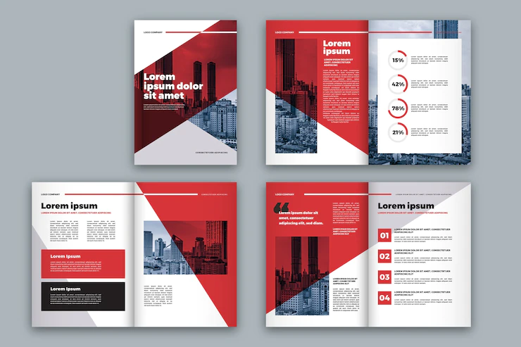 Red White Brochure Template Layout 52683 33433