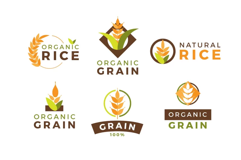 Rice logo collection Free Vector