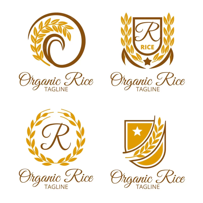 Rice logo collection Free Vector