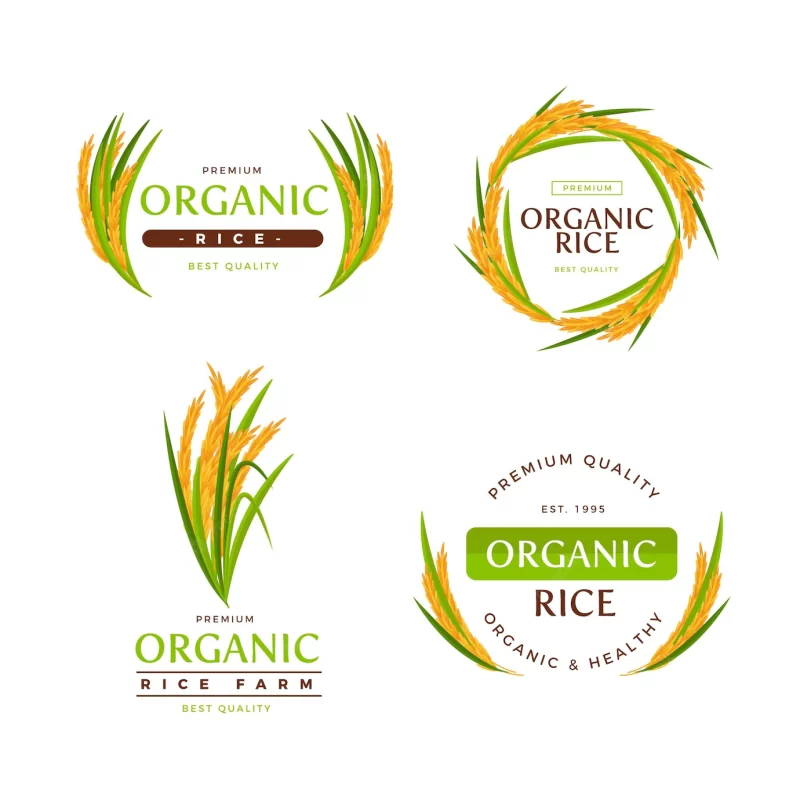 Rice logo collection Free Vector