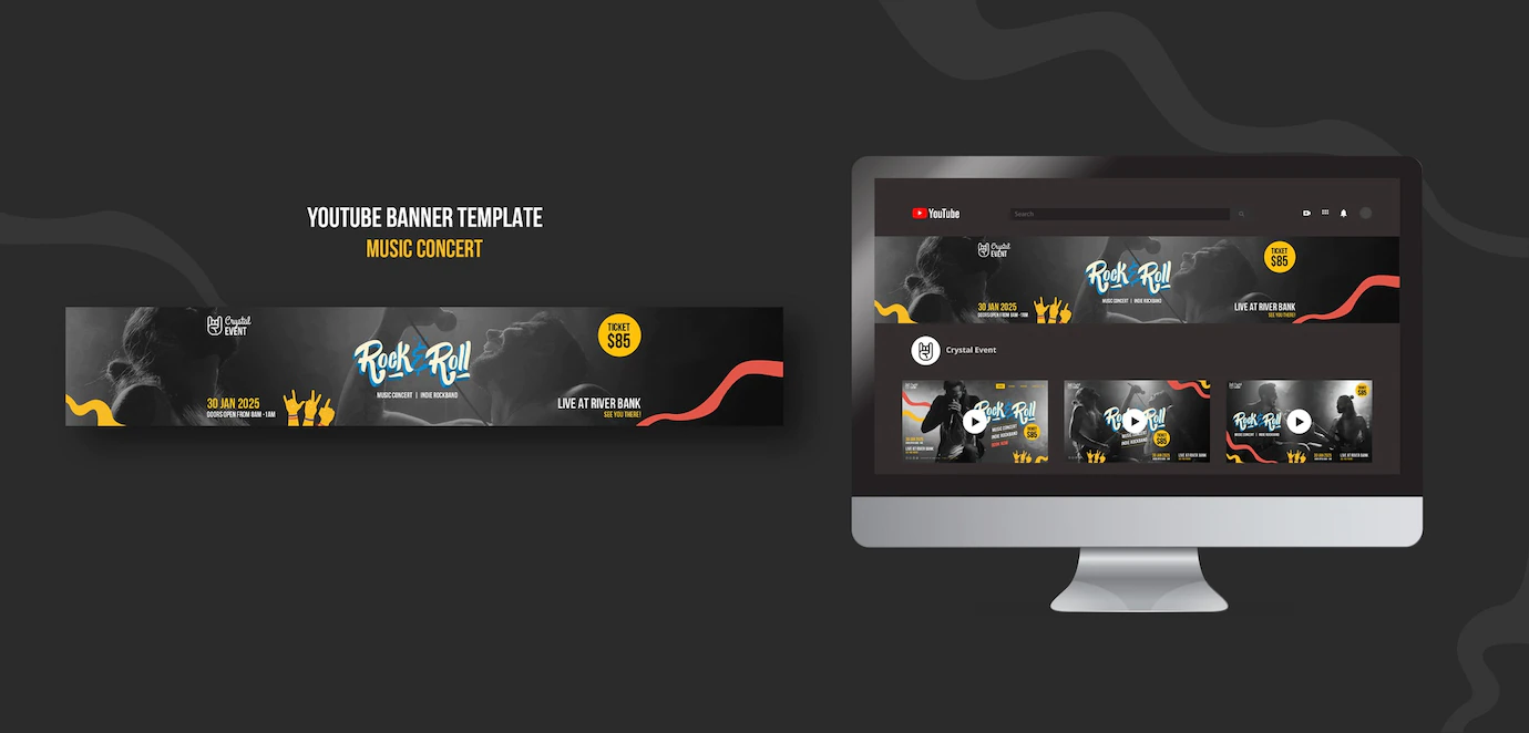 Rock Music Concert Youtube Banner Template 23 2149118817