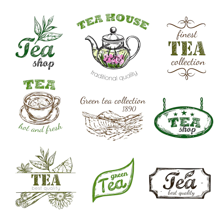 Sketch Tea Logo Set 1284 35901