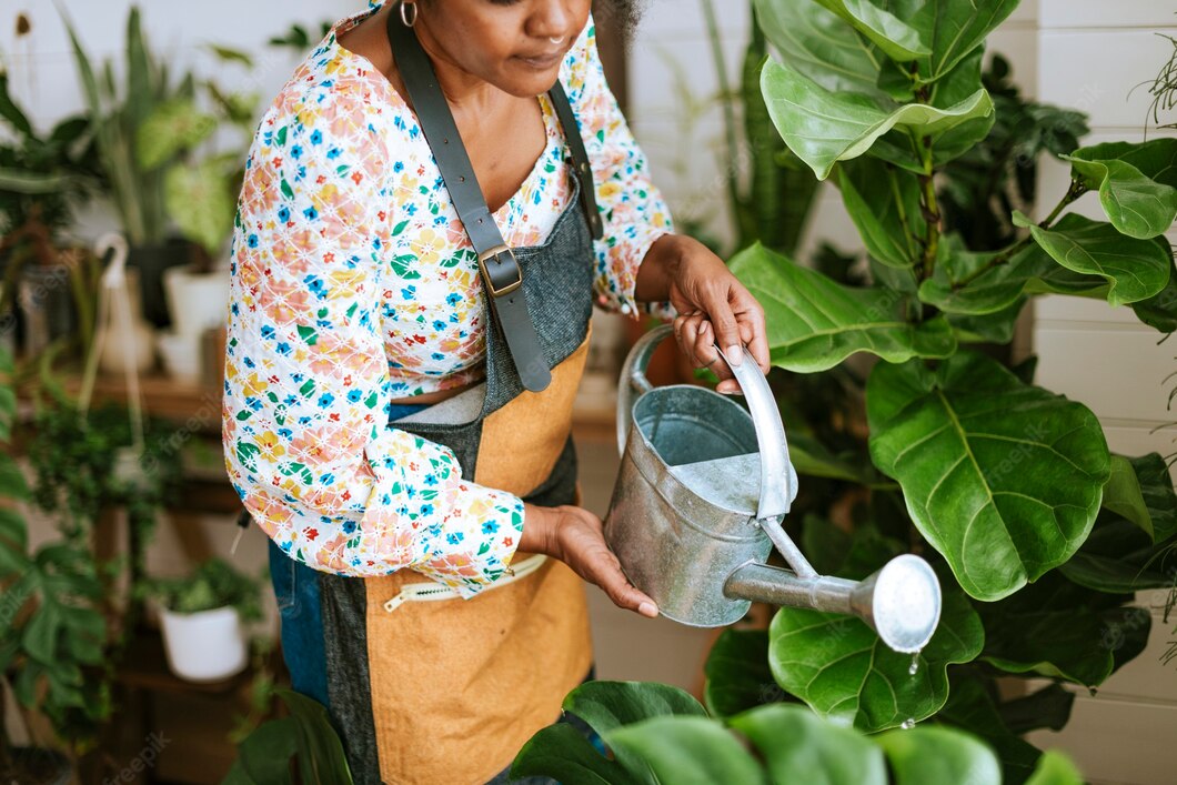 Small Business Worker Watering Plants 53876 130026