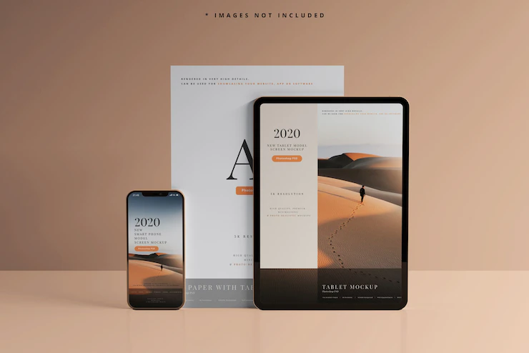 Smart Phone Tablet With Business Cards Mockups 358694 63