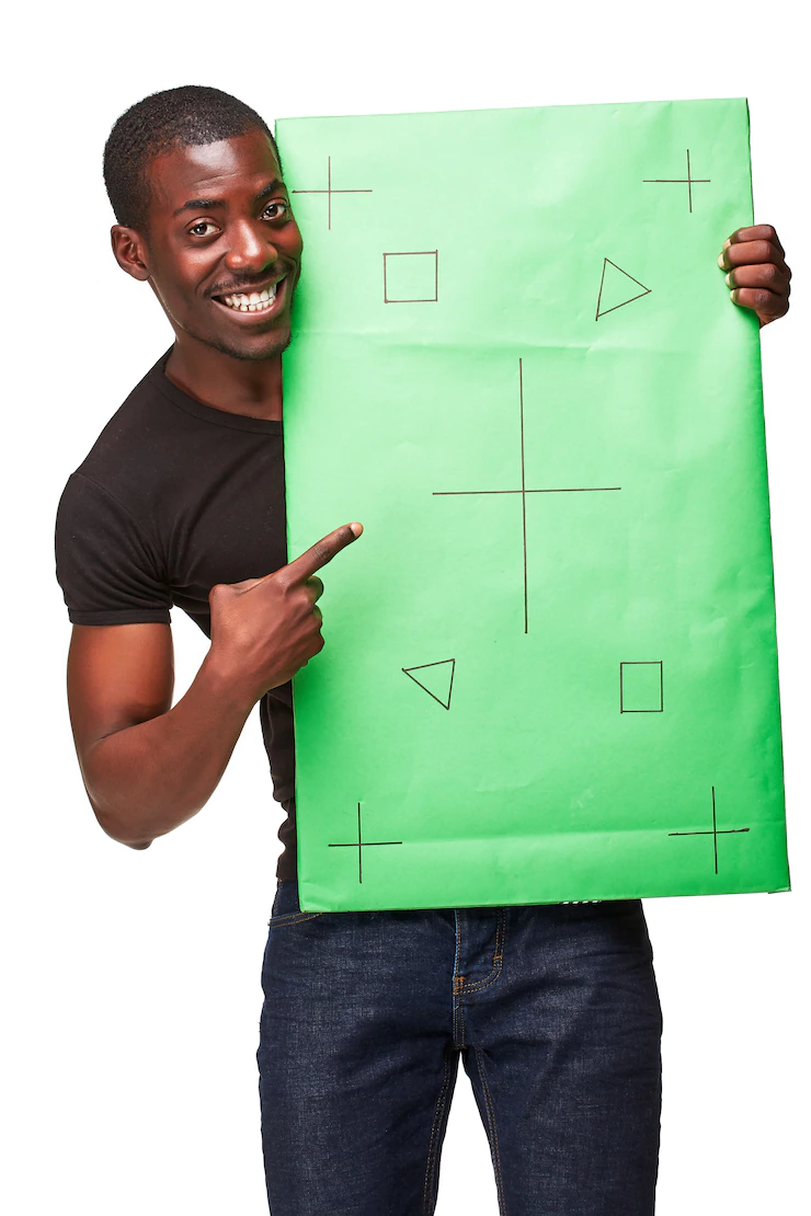 Smiling African Man As Black Businessman With Green Panel 155003 12835