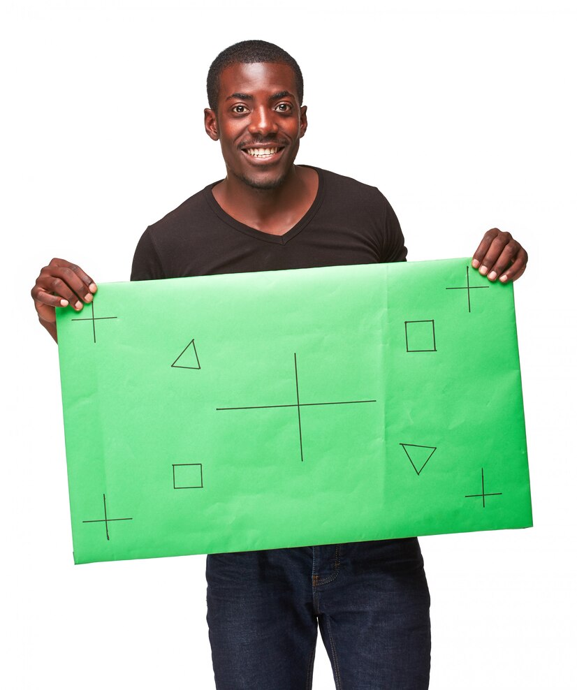 Smiling African Man As Black Businessman With Green Panel 155003 12837