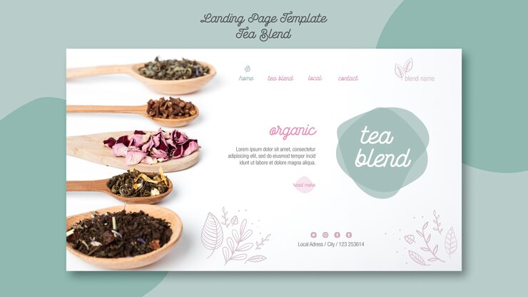 Tea Blend Landing Page Design 23 2148618741