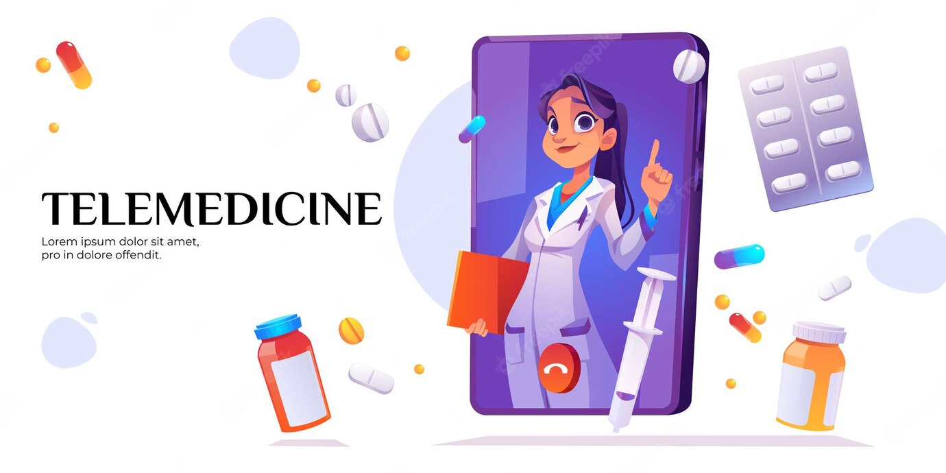 Telemedicine Banner Medical Online Consultation With Doctor Mobile Phone Screen 107791 4744