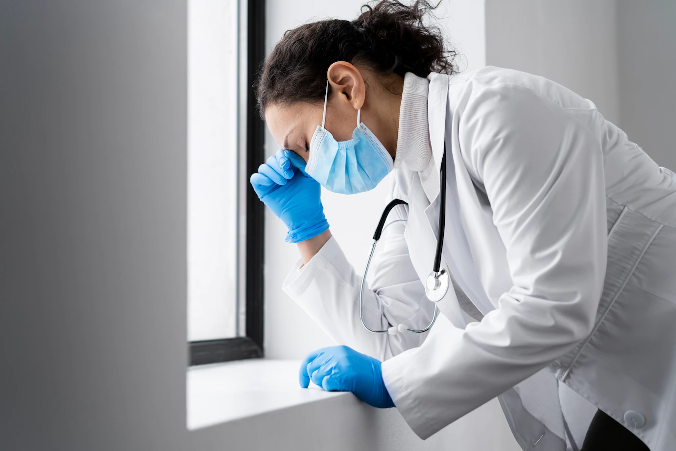 Tired Doctor With Mask Work Medium Shot 23 2149310012