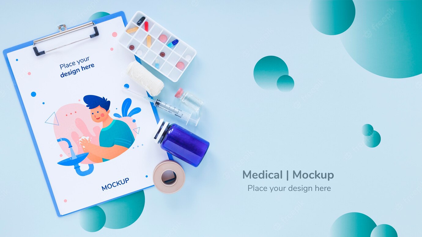 Top View Medical Clipboard With Mock Up 23 2148610023