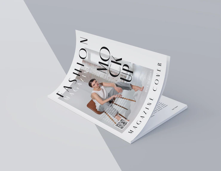 Top View Opened Magazine Design Mockup 23 2149059833