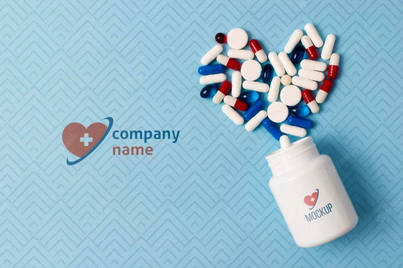 Top view pills arrangement Free Psd Top view pills arrangement Free Psd