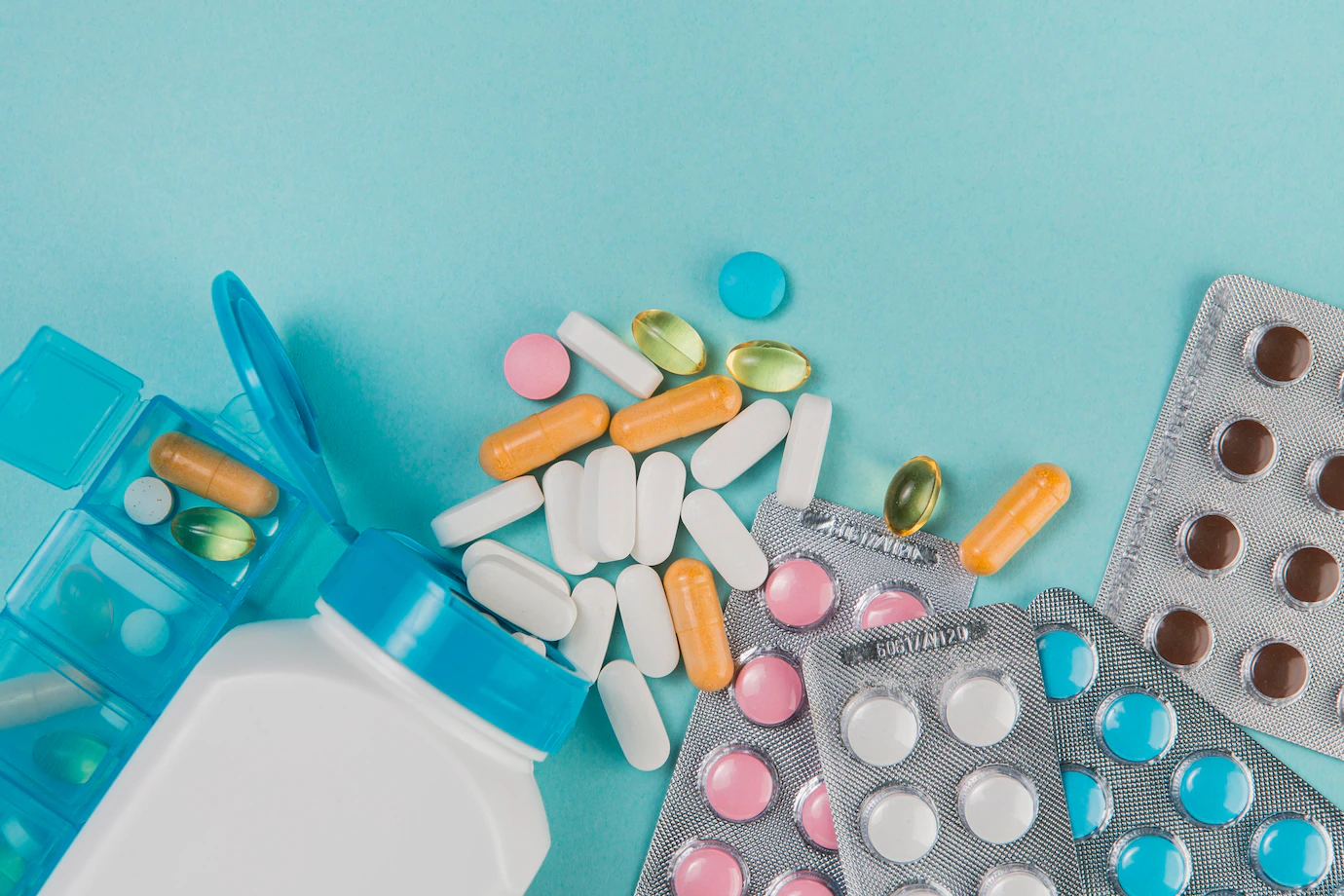 Top View Variety Medicine Tablets 23 2148529769