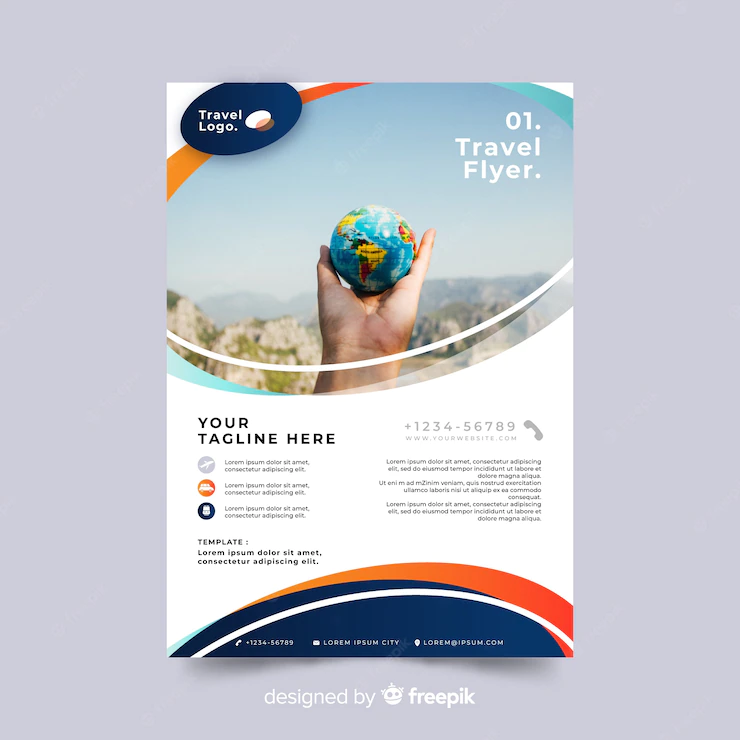 Travel Flyer Template With Photo 52683 25627