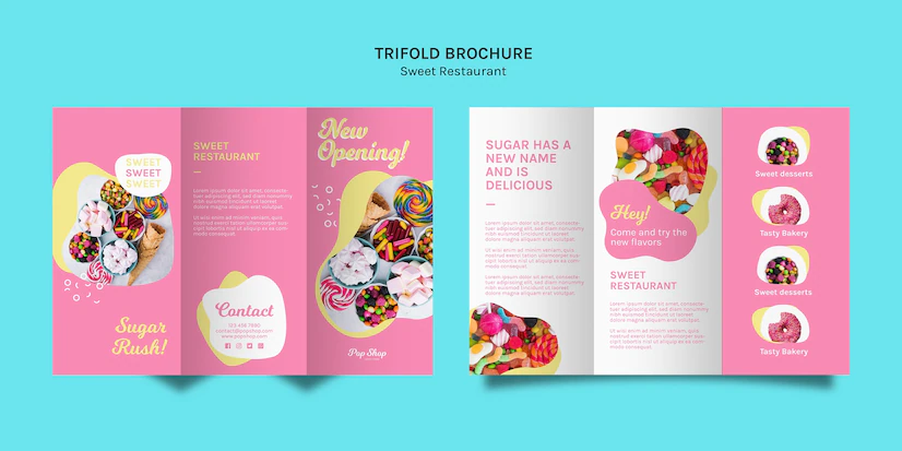 Trifold Brochure Pink Tones Candy Store 23 2148400622 (1)