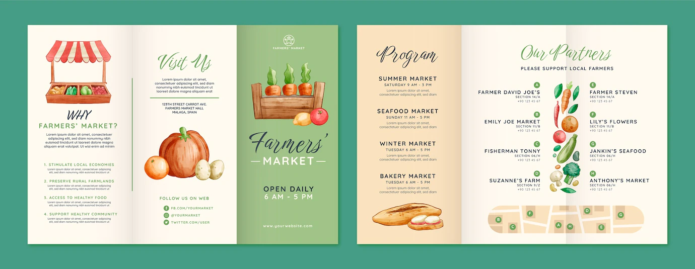 Watercolor Farmers Market Brochures 23 2149338365